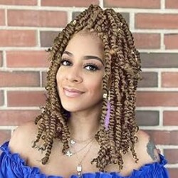 Passion Twist Crochet Hair 10 Inch Passion Twist Hair 8 Packs Pre-Twisted Passion Twist Crochet Hair for Black Women Soft Passion Twist Curly Crochet Hair 10"(Pack of 8) 27#