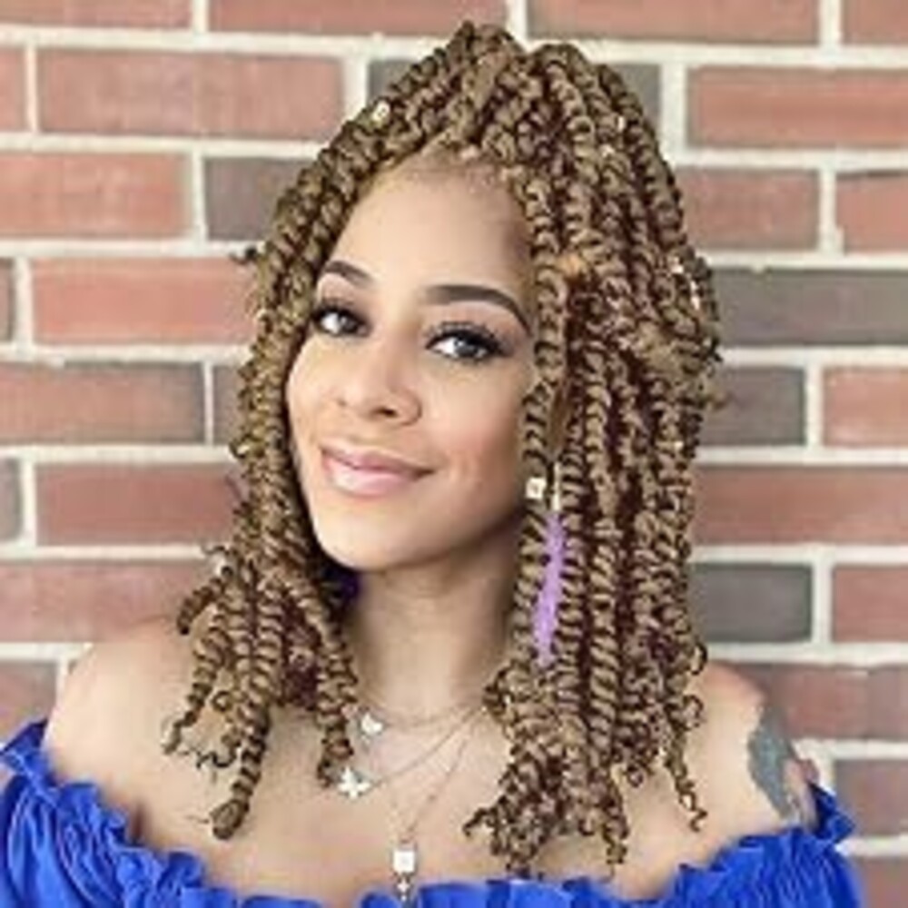 Passion Twist Crochet Hair 10 Inch Passion Twist Hair 8 Packs Pre-Twisted Passion Twist Crochet Hair for Black Women Soft Passion Twist Curly Crochet Hair 10"(Pack of 8) 27#