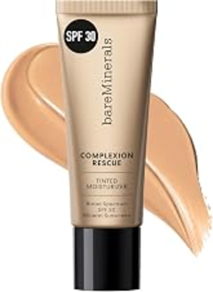 bareMinerals Complexion Rescue Tinted Moisturizer with SPF 30, Hydrating Tinted Mineral Sunscreen with Hyaluronic Acid, Sheer-to-Light Coverage, Multi-tasking, Skincare Infused Makeup
