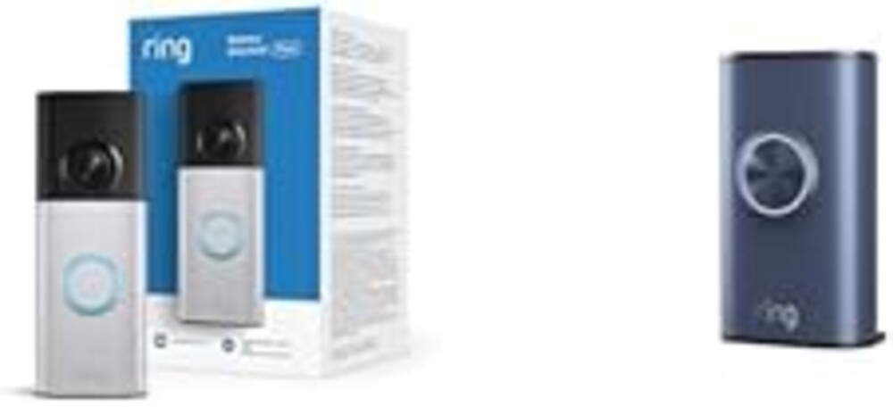Ring Battery Doorbell Plus (newest model), Retinal 2K with wide-angle video, up to 6x Enhanced Zoom, Night Vision, and Quick Release Battery Pack, Polished Navy