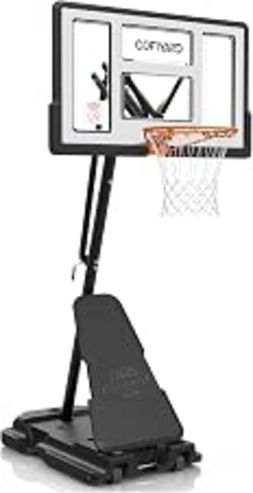 Cofiyard Basketball Hoop Outdoor with 44/48/54 Inch Shatterproof Backboard,10FT Height Portable Basketball Hoop with Sandbag, Adjustable Basketball Goal with Wheels