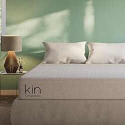 Kin by Tuft & Needle Medium Plush 10" Full Hybrid Mattress, Cooling, Pressure Relief, and Individually-Wrapped Coils, 100 Night Trial, Fiberglass-Free, CertiPUR-US, 10-Year Limited Warranty