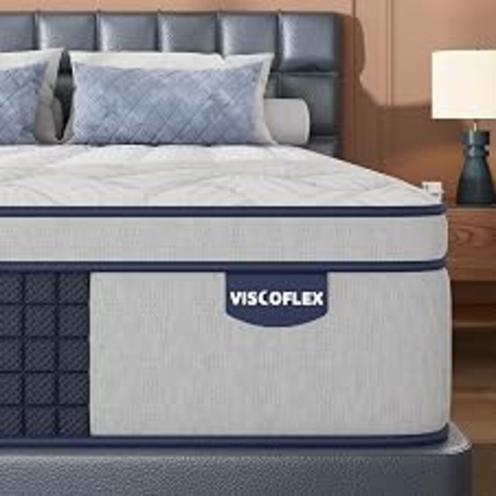 Extra Firm 14 Inch Queen Mattress, Hybrid Mattress Queen Size for Back Pain Relief & Cooling Comfort, CertiPUR-US Certified Mattresses in a Box, 365 Nights Trial &10 Years Warranty - Fiberglass Free