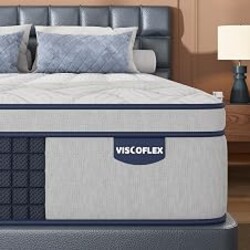 Extra Firm 14 Inch Queen Mattress, Hybrid Mattress Queen Size for Back Pain Relief & Cooling Comfort, CertiPUR-US Certified Mattresses in a Box, 365 Nights Trial &10 Years Warranty - Fiberglass Free