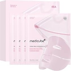 medicube Jelly Gel Mask with Salmon DNA PDRN Pink Collagen | Overnight Face Mask for Glass Glow Skin | Elasticity, Hydrating, Firming and Moisturizing | Korean Skincare, 28g x 4ea