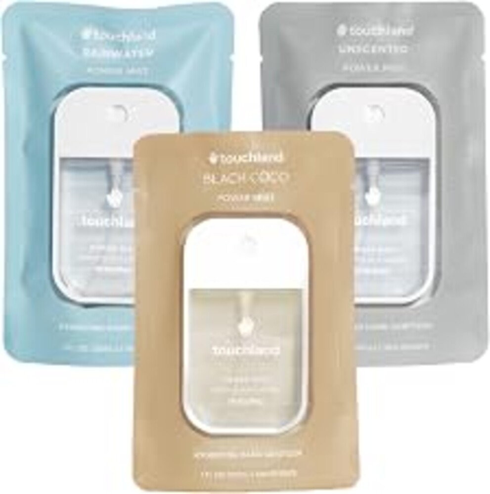 Touchland Hand Sanitizer Spray, Dye Free Trio - 3 x 1 FL OZ
