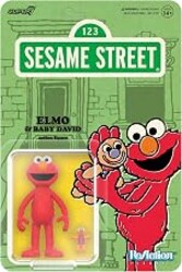 Super7 Reaction Figure Sesame Street Elmo - 3.75" Sesame Street Action Figure with Accessory - Classic TV Show Collectibles and Retro Toys