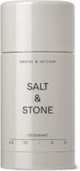 Salt & Stone Aluminum Free Deodorant | Extra Strength 48 Hour Protection for Women & Men | Made with Seaweed Extracts, Niacinamide & Prebiotics | Santal & Vetiver