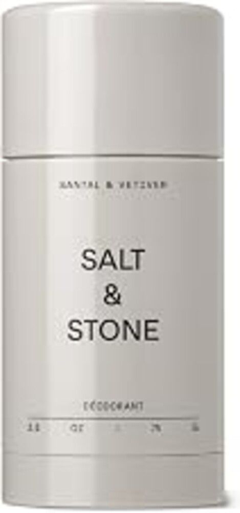 Salt & Stone Aluminum Free Deodorant | Extra Strength 48 Hour Protection for Women & Men | Made with Seaweed Extracts, Niacinamide & Prebiotics | Santal & Vetiver