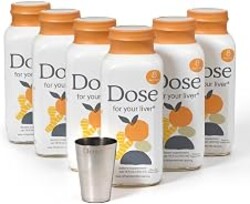 Dose for Your Liver Cleanse Detox & Repair, Made with Organic Milk Thistle Supplement with Turmeric, Dandelion, Ginger, and Orange, Supports Healthy Liver Function,16oz Bottle, 6 Pack (6 Week Supply)