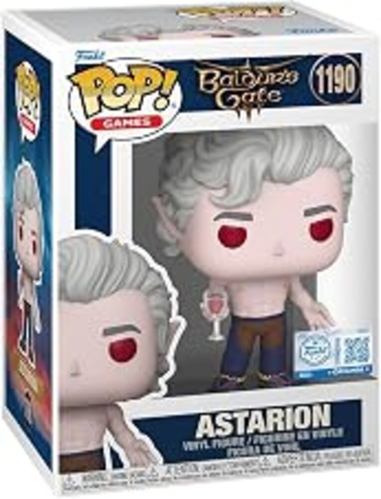 Funko Pop! Games: Baldur's Gate 3 - Astarion - Shirtless - Amazon Exclusive - Collectable Vinyl Figure - Gift Idea - Official Merchandise - Toys for Kids & Adults - Video Games Fans