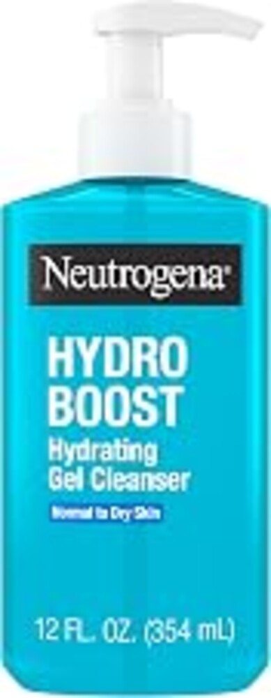 Neutrogena Hydro Boost Face Wash, Hydrating Facial Cleanser with Hyaluronic Acid, Daily Foaming Face Wash & Makeup Remover, Hypoallergenic, Alcohol- & Paraben-Free Gel Cleanser, 12 fl. oz