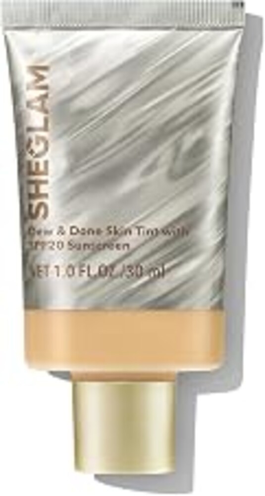 SHEGLAM Dew & Done Skin Tint with SPF20 Light-medium Coverage Foundation Evens Skin Tone-Bamboo