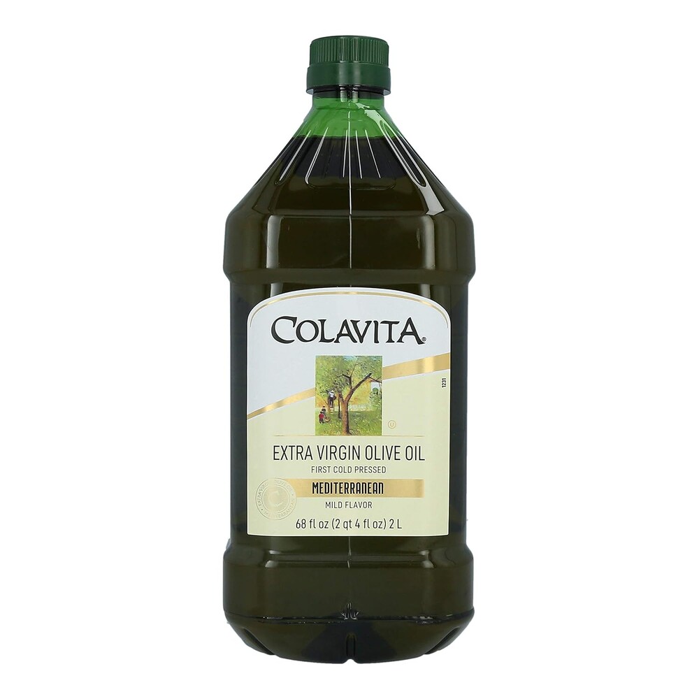 Colavita Mediterranean Extra Virgin Olive Oil | Cold Pressed Blend from Italy, Greece, Spain, Tunisia, Turkey and Morocco | Full-Bodied Flavor with Velvety Texture | OU Kosher | 34 Fl Oz (1 L)