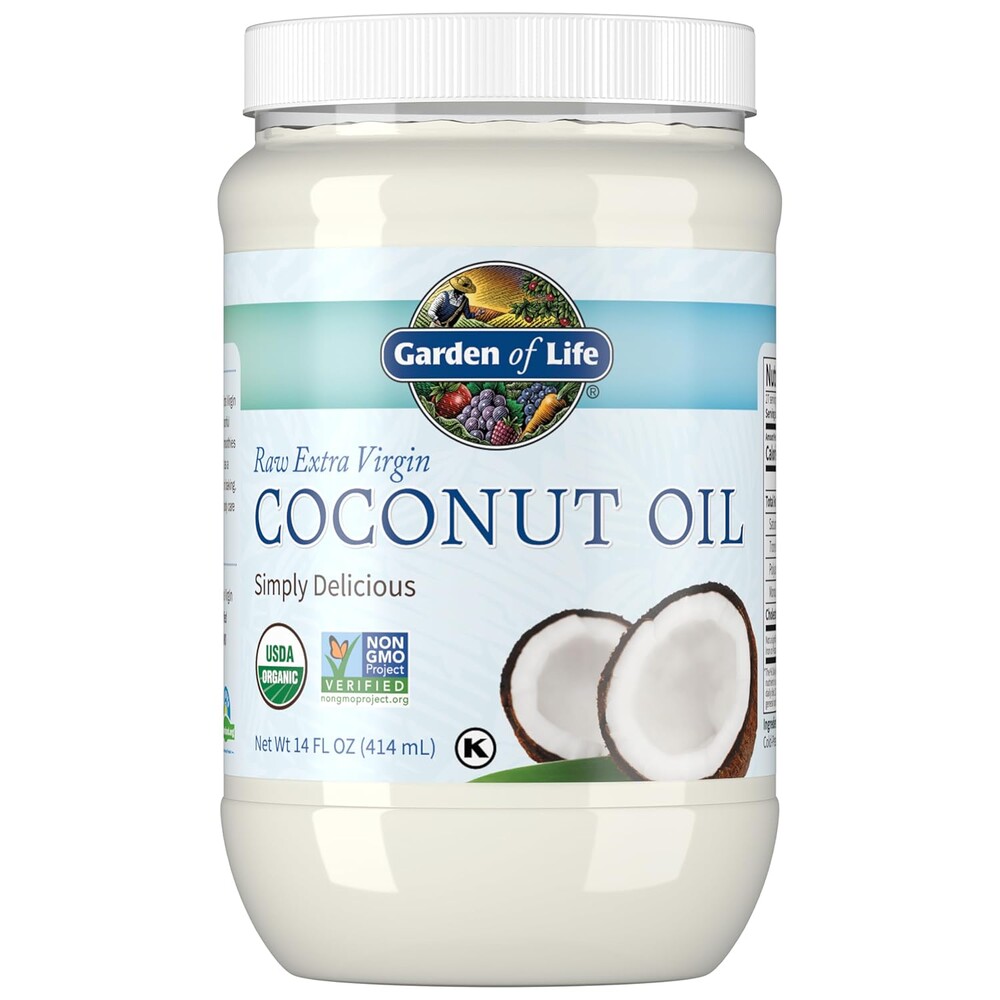 Garden of Life Coconut Oil for Hair, Skin and Cooking, Raw Extra Virgin Organic Coconut Oil, 27 Servings