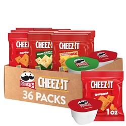 Pringles and Cheez-It Variety Pack, Lunch Snacks, Kids Snacks, Variety Pack (36 Count)