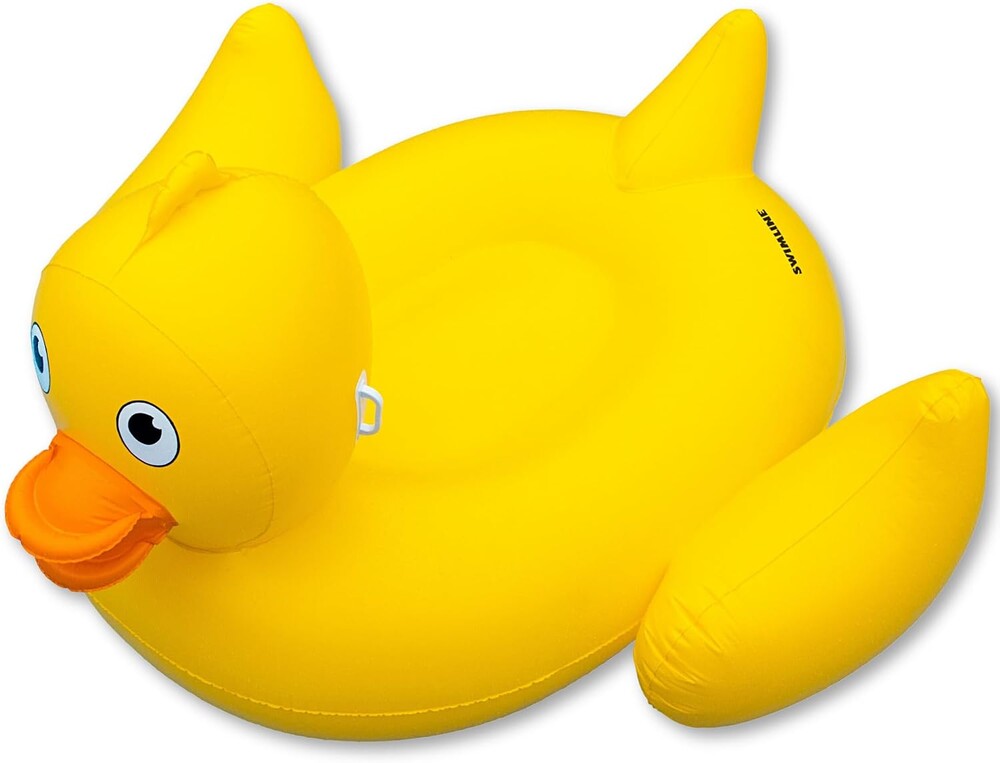 SWIMLINE Original 90621 Giant Inflatable Swan Pool Float Floatie Ride-On Lounge W/Stable Legs Wings Large Rideable Blow Up Summer Beach Swimming Party Lounge Big Raft Tube Decoration Toys Kids Adults