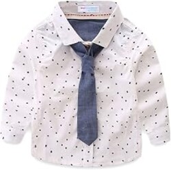 Mud Kingdom Little Boy Dress Shirt Long Sleeve Cute