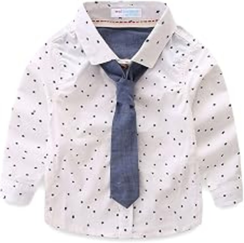 Mud Kingdom Little Boy Dress Shirt Long Sleeve Cute