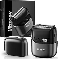 Mbzoey Electric Foil Shavers for Men: Mini Electric Razor for Face - IPX7 Waterproof Cordless Razor with LED Display & Fast Charge - Micro-Comb Technology & Precision Blades，Father's Day Gifts