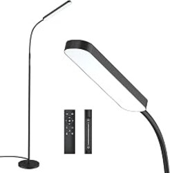 Wio-Mio Floor lamp, 15w/1000lm Bright LED Floor Lamp with Stepless Adjustable 3000K-6000K Colors and Dimmer, Remote and Touch Control, Adjustable Floor Lamp for Living Room