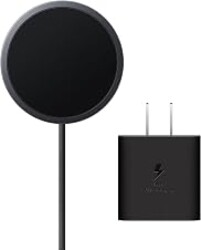 Samsung Galaxy Magnet Wireless Charger with 45W Power Adapter, Cordless Super Fast Charging, Powerful Design, Built-in Magnets, No-Slip Surface, Dark Gray
