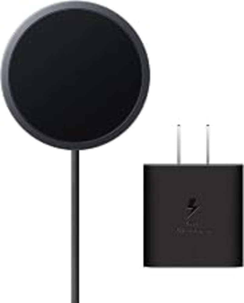 Samsung Galaxy Magnet Wireless Charger with 45W Power Adapter, Cordless Super Fast Charging, Powerful Design, Built-in Magnets, No-Slip Surface, Dark Gray