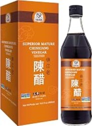 52USA Chinkiang Vinegar 16.9 fl oz (500ml), 3 Years Mature Aged Black Rice Vinegar, Chinese Black Vinegar, Zhenjiang Vinegar. Non-GMO Project Verified Vinegar