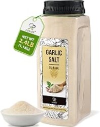 Soeos Garlic Salt 38.8 Ounce(1.1 kg), Bulk Garlic Salt Seasoning, Ideal for Adding Flavor to Soups, Breads, Vegetables, Meats and More