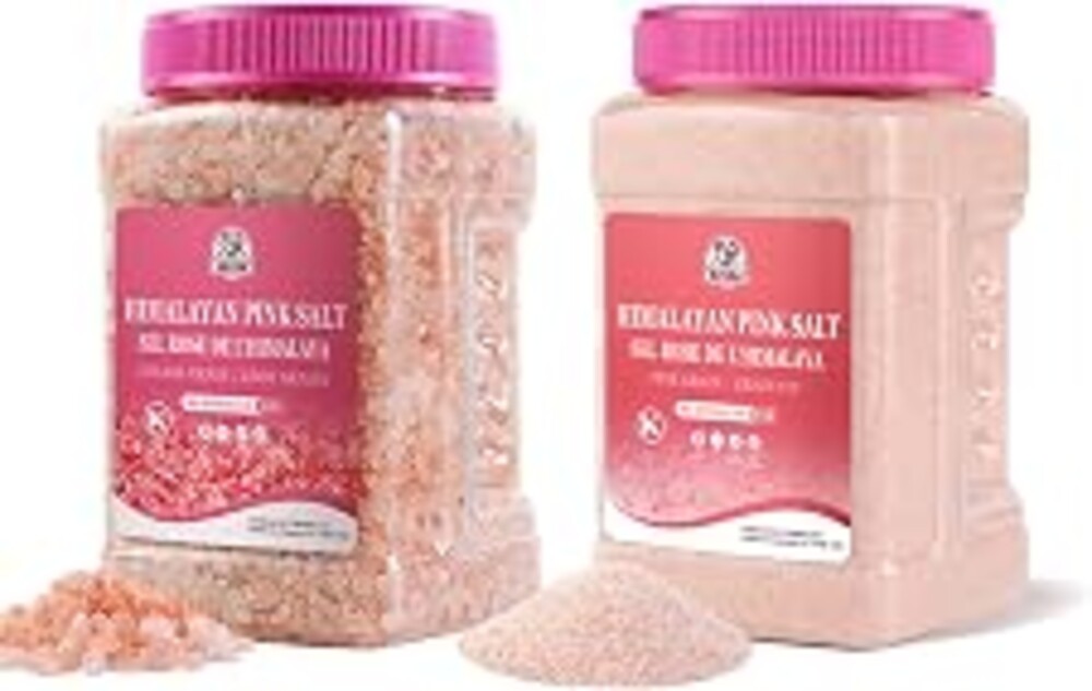 52USA Himalayan Pink Salt Bundle, Himalayan Pink Salts Coarse 5LB + Himalayan Pink Salts Fine 5LB, 100% Pure Unrefined Pink Salt, Kosher & Natural Certified, Kosher Salt for Cooking & Grinder Refill
