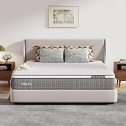 Novilla 12 Inch King Mattress,Hybrid Mattress King Size with Silky Cool Fabric, Gel Memory Foam & Pocketed Coils for Motion Isolation & Refreshing Cool Nights CertiPUR-US Certified Mattresses in a Box