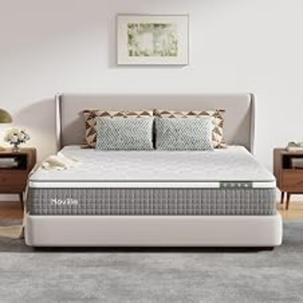 Novilla 12 Inch King Mattress,Hybrid Mattress King Size with Silky Cool Fabric, Gel Memory Foam & Pocketed Coils for Motion Isolation & Refreshing Cool Nights CertiPUR-US Certified Mattresses in a Box