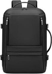 Rcrirth Carry On Travel Backpack for Airplanes | 35L Suitcase Backpack Luggage Business Weekender Bag - Expandable Travel Carry On Flight Approved for Men Women - Black