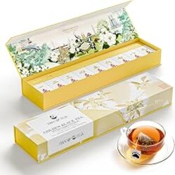 PANSIPTEA Osmanthus Black Tea Gift Set, 18 Count Premium Grade Whole Leaf Black Tea Bags, Soft Floral Aroma with Apricot and Honey Notes, Tea Gift Box
