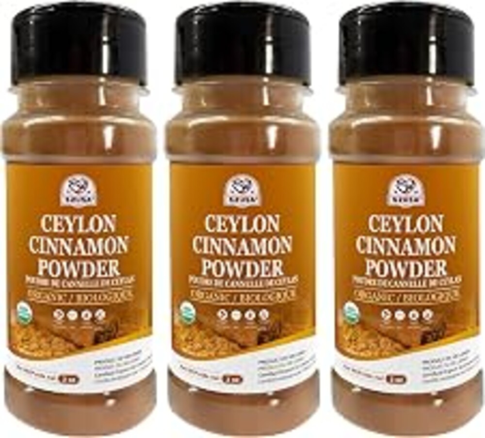 52USA Organic Ceylon Cinnamon Powder, 2 Ounce (Pack of 3), True Cinnamon Farmed in Sri Lanka, Non-GMO, Gluten-Free, Perfect for Baking, Cooking and Beverages