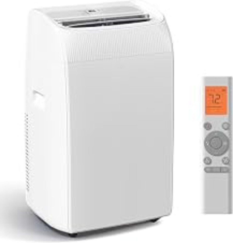EnerGlow 12000BTU Portable Air Conditioner, 4-in-1 Cools 600 Sq.Ft, Quiet AC Unit with Fan & Dehumidifier, LED Display, Remote, Auto Swing, 24H Timer, Window Kit, for Bedroom/Office/Dorms/Apartment