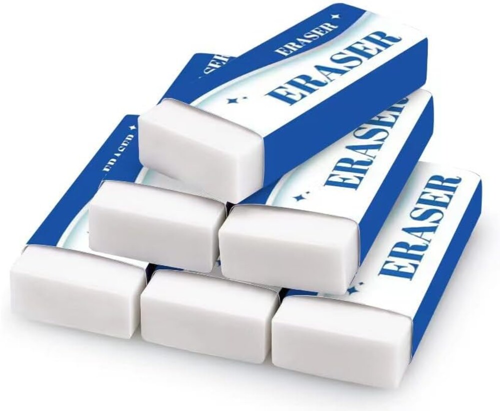 Erasers for School and Office, 6 Count, Handheld Cordless, Portable for Home