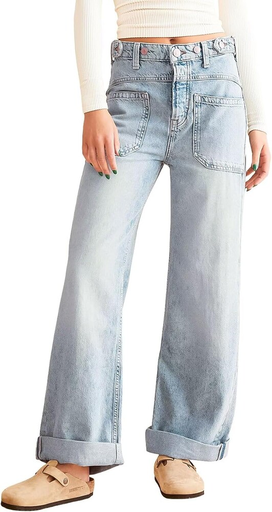 Allimy Womens Jeans High Waisted Straight Leg Baggy Boyfriend Jeans for Women Trendy 2026 Cargo Pants