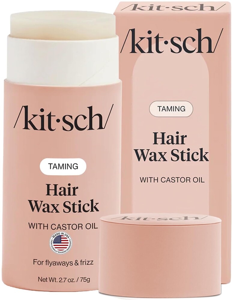 Kitsch Hair Wax Stick for Women & Men - Anti-Frizz and Fly Away Hair Tamer, No Residue Hair Finishing Stick | All Day Hold Styling Product - 2.7 oz