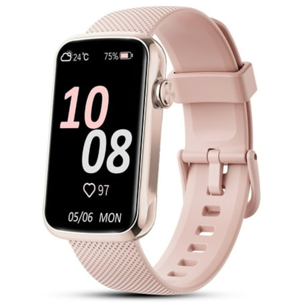 1.47" Fitness Tracker, Smartwatch for Women Men with Multiple Sport Modes Step Counter, Bluetooth Calls (Make/Answer), IP68 Waterproof, Fitness Tracker Compatible with Android and iPhone, Pink