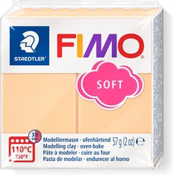 Staedtler FIMO Effects Polymer Clay - -Oven Bake Clay for Jewelry, Sculpting, Peach Pastel 8020-405