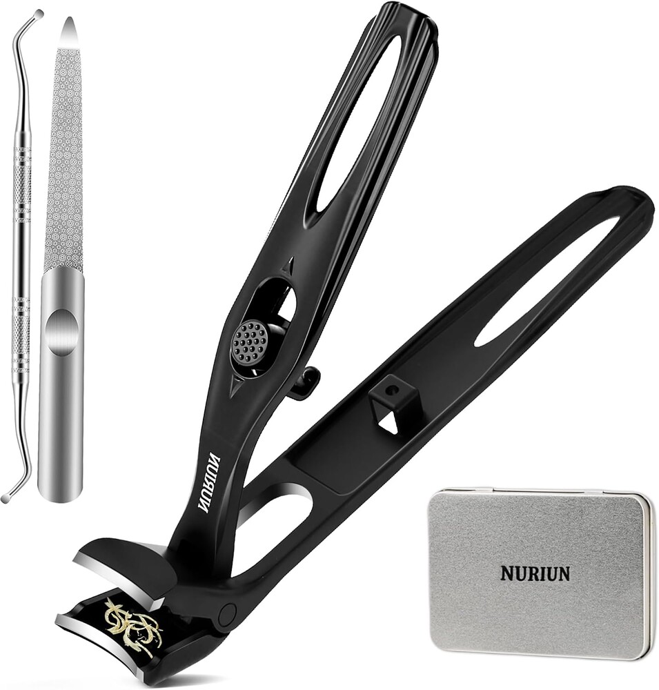 Long Handled Toenail Clippers for Seniors Thick Toenails, Angled Head Large Nail Clippers for Men, Heavy Duty Professional Toe Nail Clippers for Thick Nails