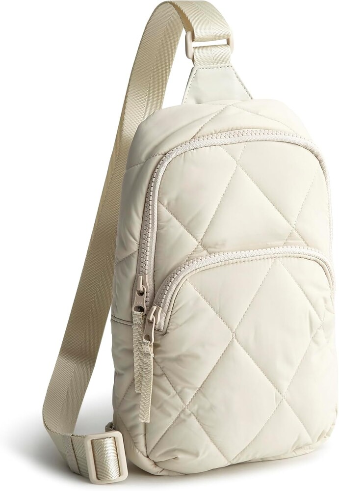 Vera Bradley Women's Featherweight Lorman Sling Backpack, Pumice Stone, One Size