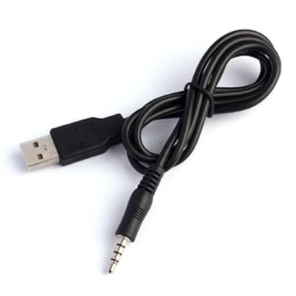 ZIMRIT 3.5mm Aux to USB Adapter Cable – 3ft USB 2.0 Male to 3.5mm Audio Jack Cord for Charging and Syncing – Compatible with MP3 Players, Headphones, and Most Car Charger Models (Not All) – Black