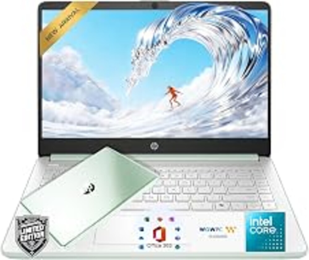 HP 14" Everyday Laptop • Copilot AI • Latest Intel 4-Core N150 Processor • 128GB SSD + 1TB Cloud Storage • 2026 Edition • Windows 11 • Microsoft 365 • Thin & Portable • w/o Mouse