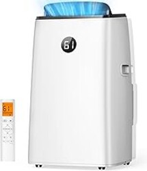 AGTANA 14000 BTU Portable Air Conditioner for Large Room up to 700 Sq. Ft, 3-in-1 Self-Evaporating AC with Fan & Dehumidifier, Floor Standing Portable AC Unit with Remote Control, Auto Swing, White