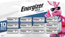 Energizer 123 Lithium Batteries (12 Pack), 3V Photo Batteries