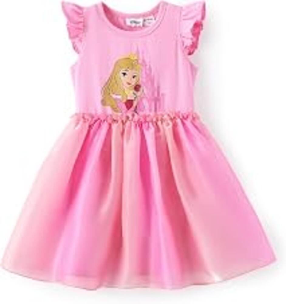 Disney Princess Frozen Elsa Minnie Stitch Toddler Girl Tulle Tutu Dress Ruffle Sleeve Mesh Summer Birthday Party Clothes 2-9Y