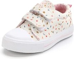 K KomForme Toddler Sneakers for Boys and Girls Dual Hook and Loops Sneakers Baby Canvas Shoes