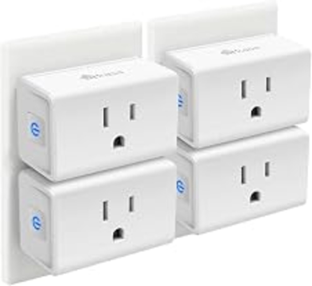 Kasa Smart Plug Mini 15A, Smart Home Wi-Fi Outlet Works with Alexa, Google Home, No Hub Required, UL Certified, 2.4G WiFi Only, 4-Pack(EP10P4) , White